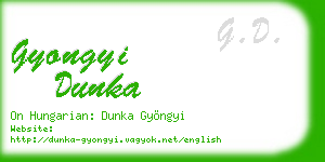 gyongyi dunka business card