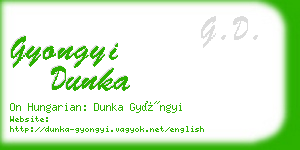 gyongyi dunka business card